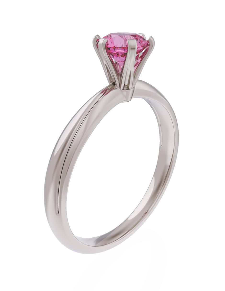 Anillo de compromiso de oro 14 k Eternidad zirconia 3