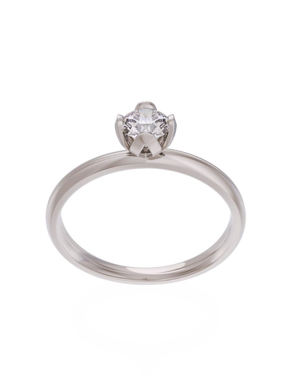 Anillo de compromiso de oro 14 k Eternidad zirconia 2