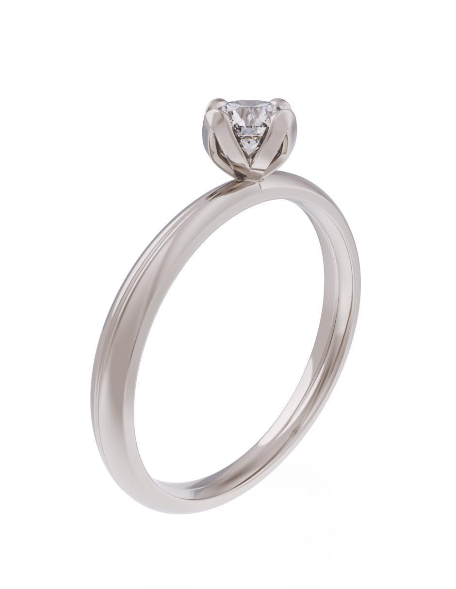 Anillo de compromiso de oro 14 k Eternidad zirconia 3