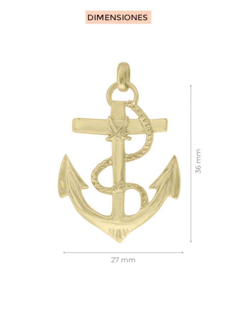 Dije de ancla de oro 14 K 2