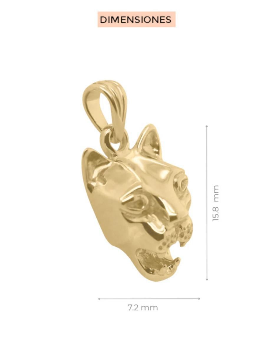 Dije de pantera pardo de oro 14 K 2