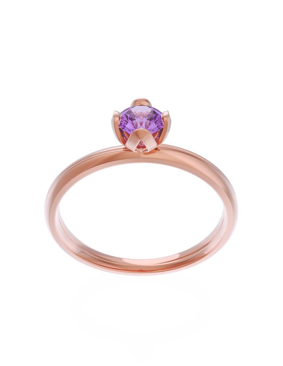 Anillo de compromiso de oro 14 k Eternidad zirconia 2
