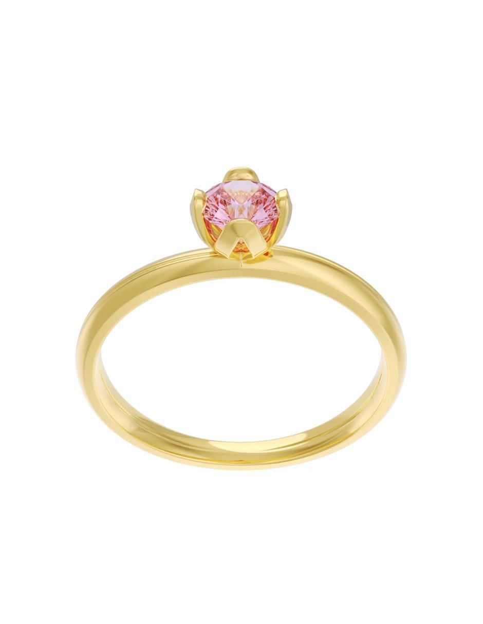 Anillo de compromiso "de" oro 14 k fonelli eternidad zirconia