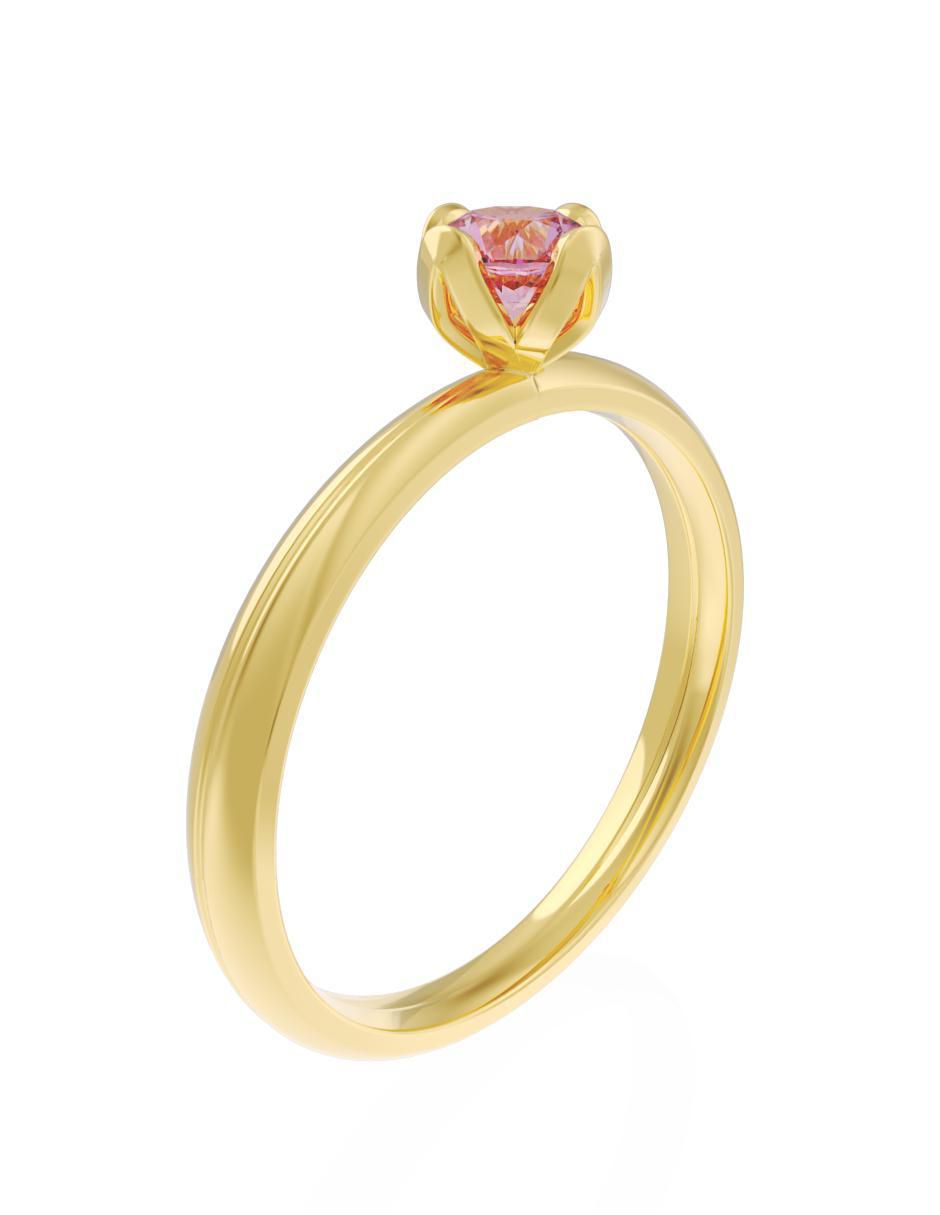 Anillo de compromiso "de" oro 14 k fonelli eternidad zirconia