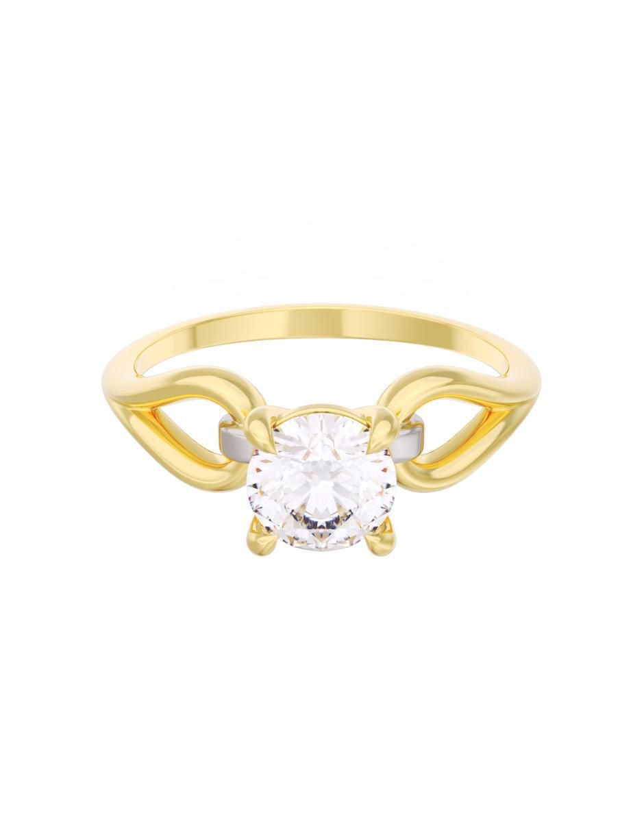 Anillo de compromiso de oro 14 k Eternidad zirconia Anillo de compromiso de oro 14 k Eternidad zirconia
