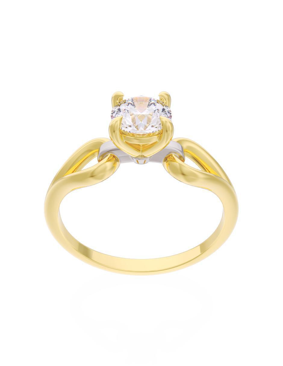 Anillo de compromiso "de" oro 14 k fonelli eternidad zirconia