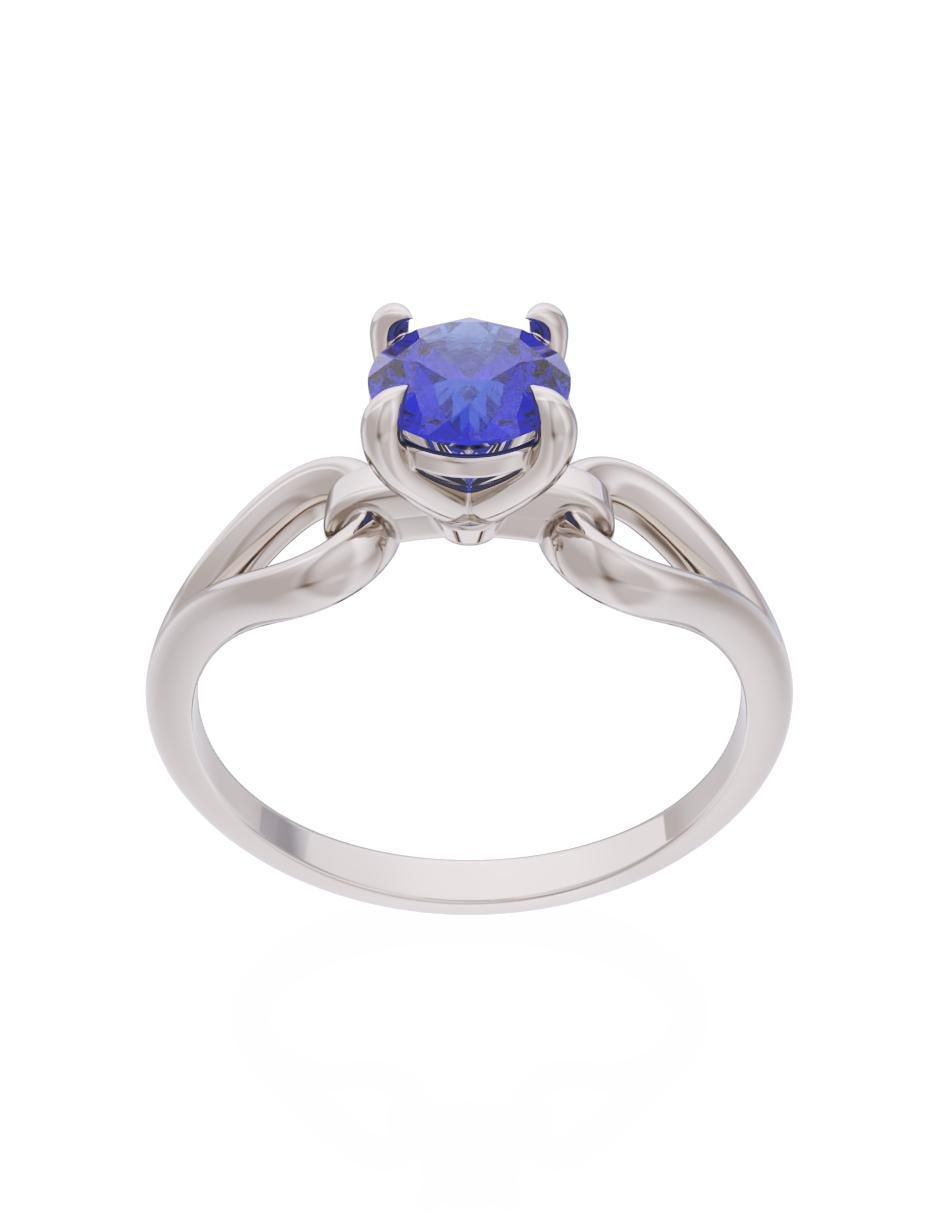 Anillo de compromiso de oro 14 k Eternidad zirconia 2