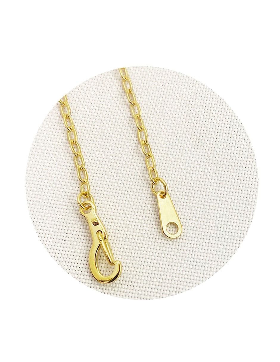 Collar con dije de pluma de baño de oro 18 K 5
