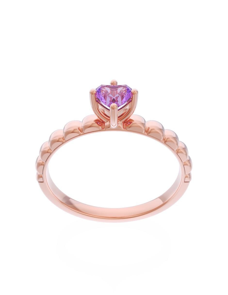 Anillo de compromiso de oro 14 k Eternidad zirconia 2