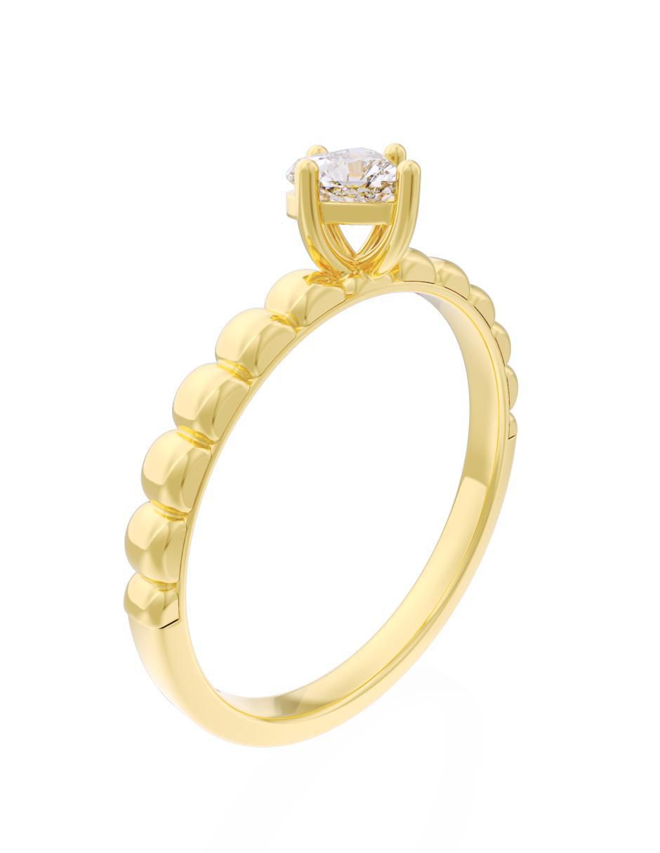 Anillo de compromiso "de" oro 14 k fonelli eternidad zirconia