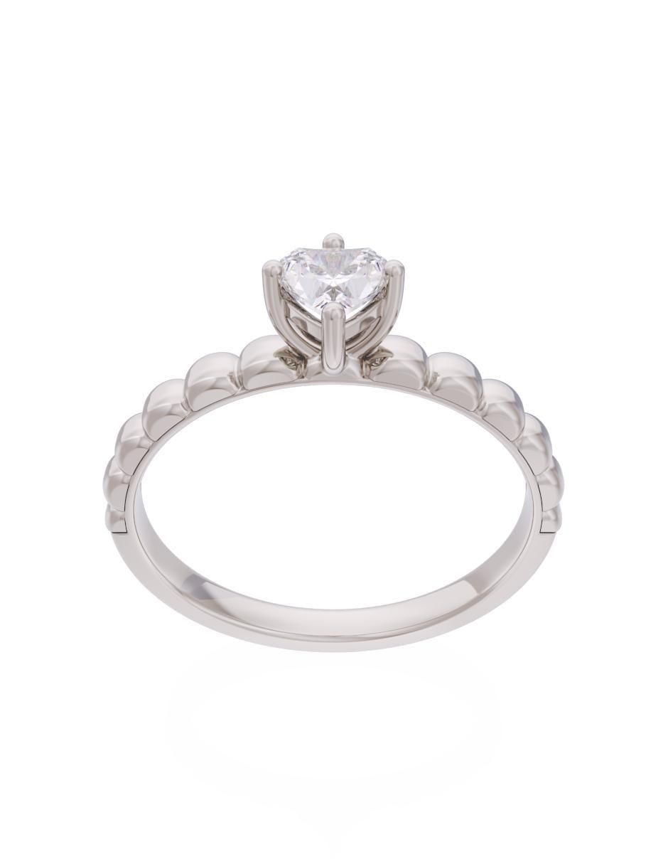Anillo de compromiso de oro 14 k Eternidad zirconia 2