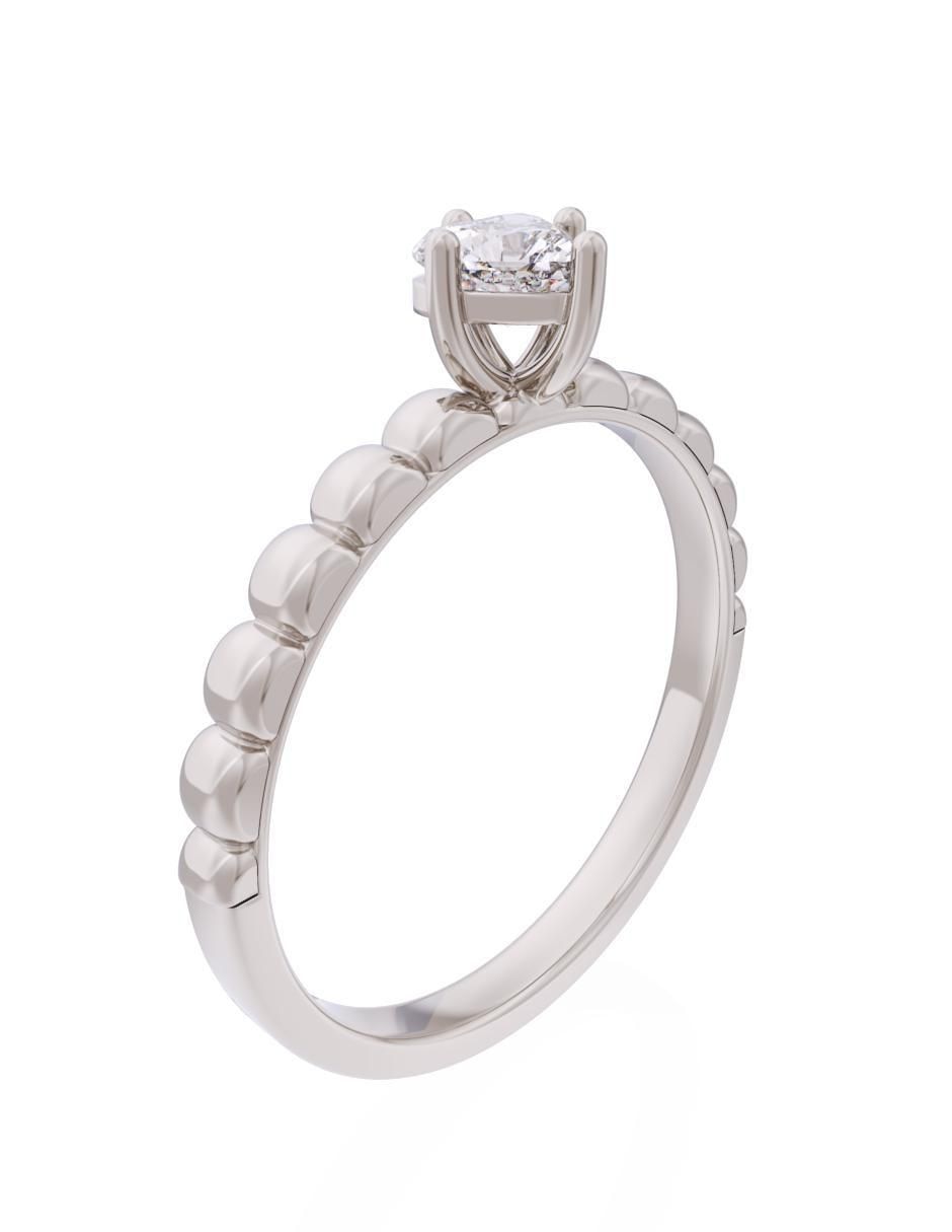Anillo de compromiso de oro 14 k Eternidad zirconia 3