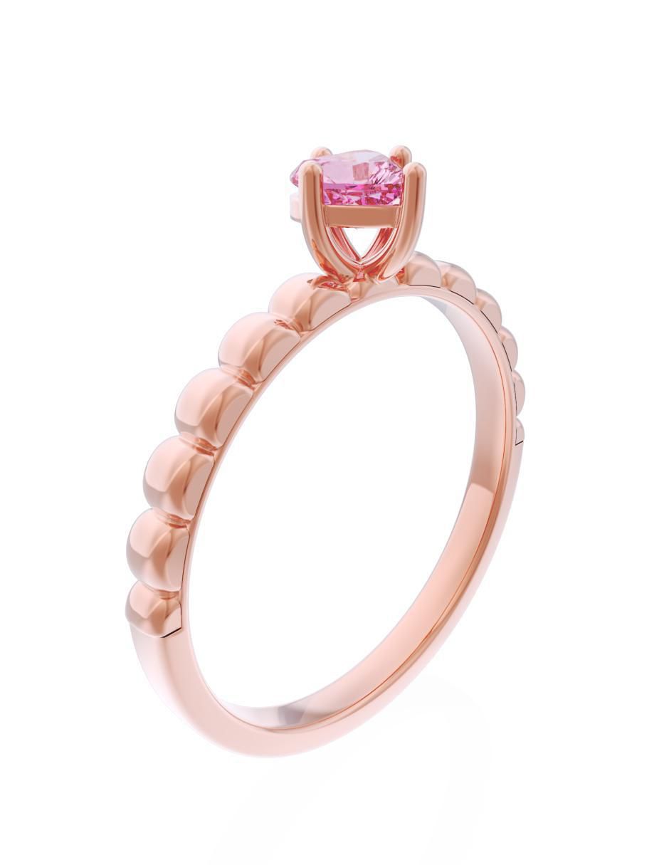 Anillo de compromiso de oro 14 k Eternidad 3