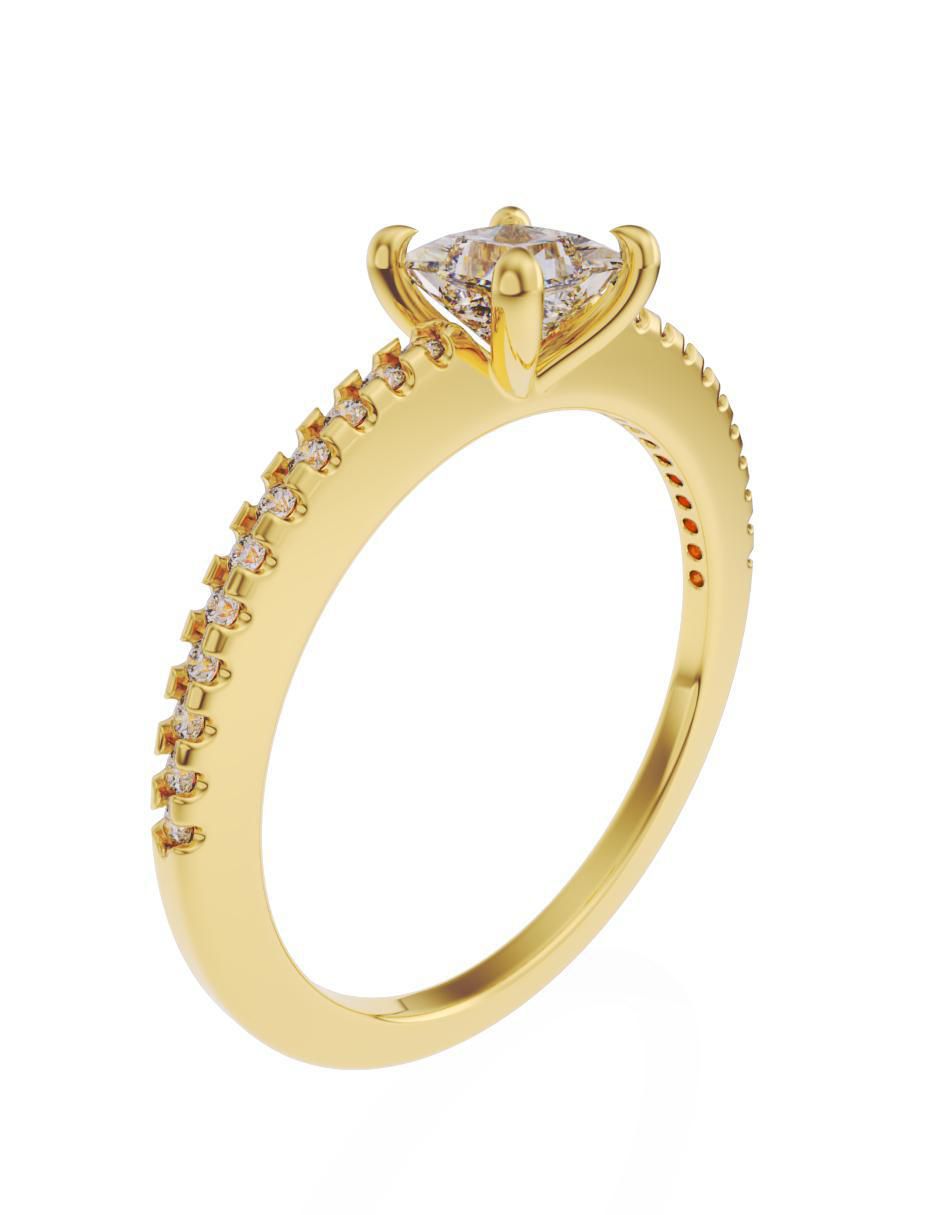 Anillo de compromiso "de" oro 10 k fonelli eternidad zirconia