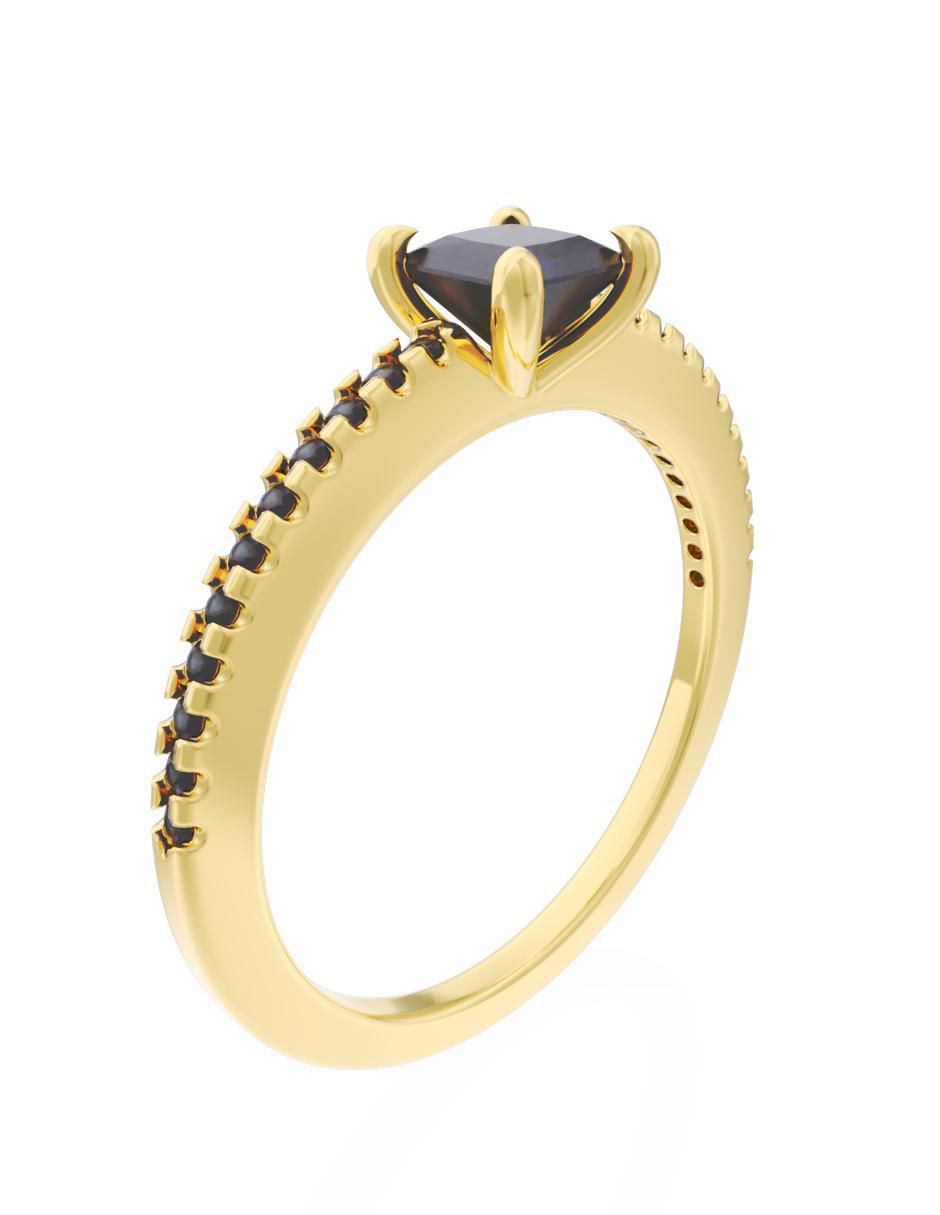 Anillo de compromiso "de" oro 10 k fonelli eternidad zirconia