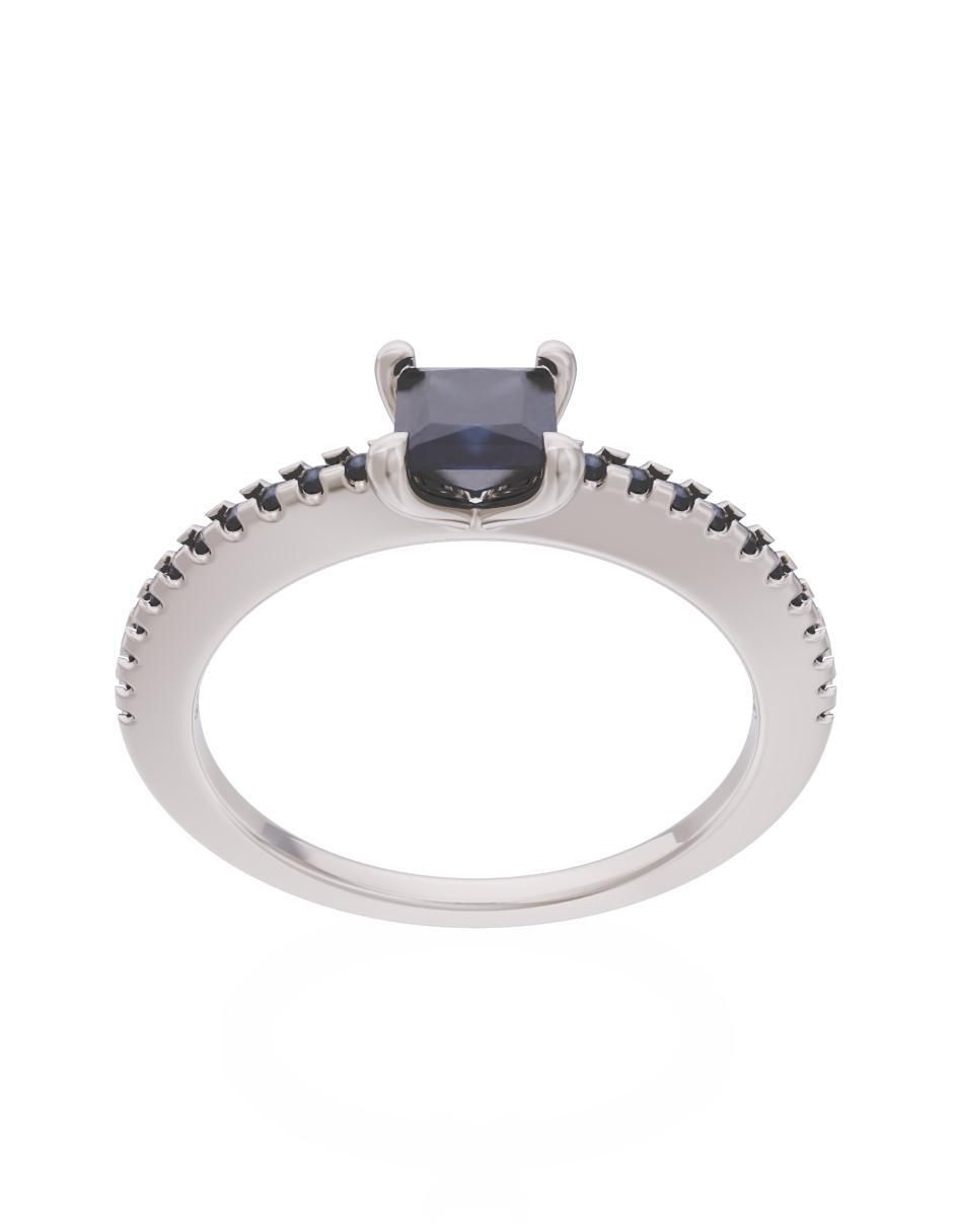 Anillo de compromiso de oro 10 k Eternidad 2