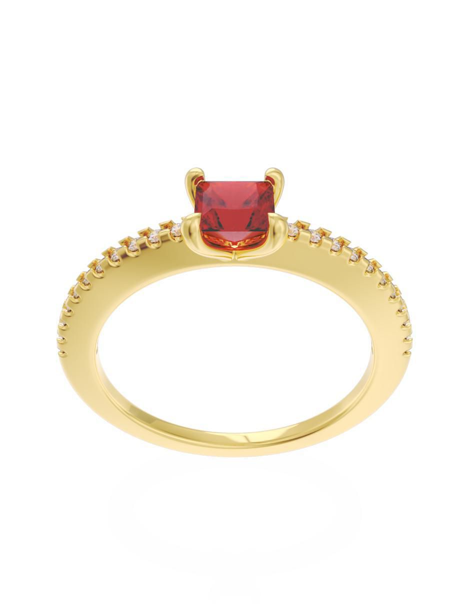 Anillo de compromiso "de" oro 10 k fonelli eternidad zirconia