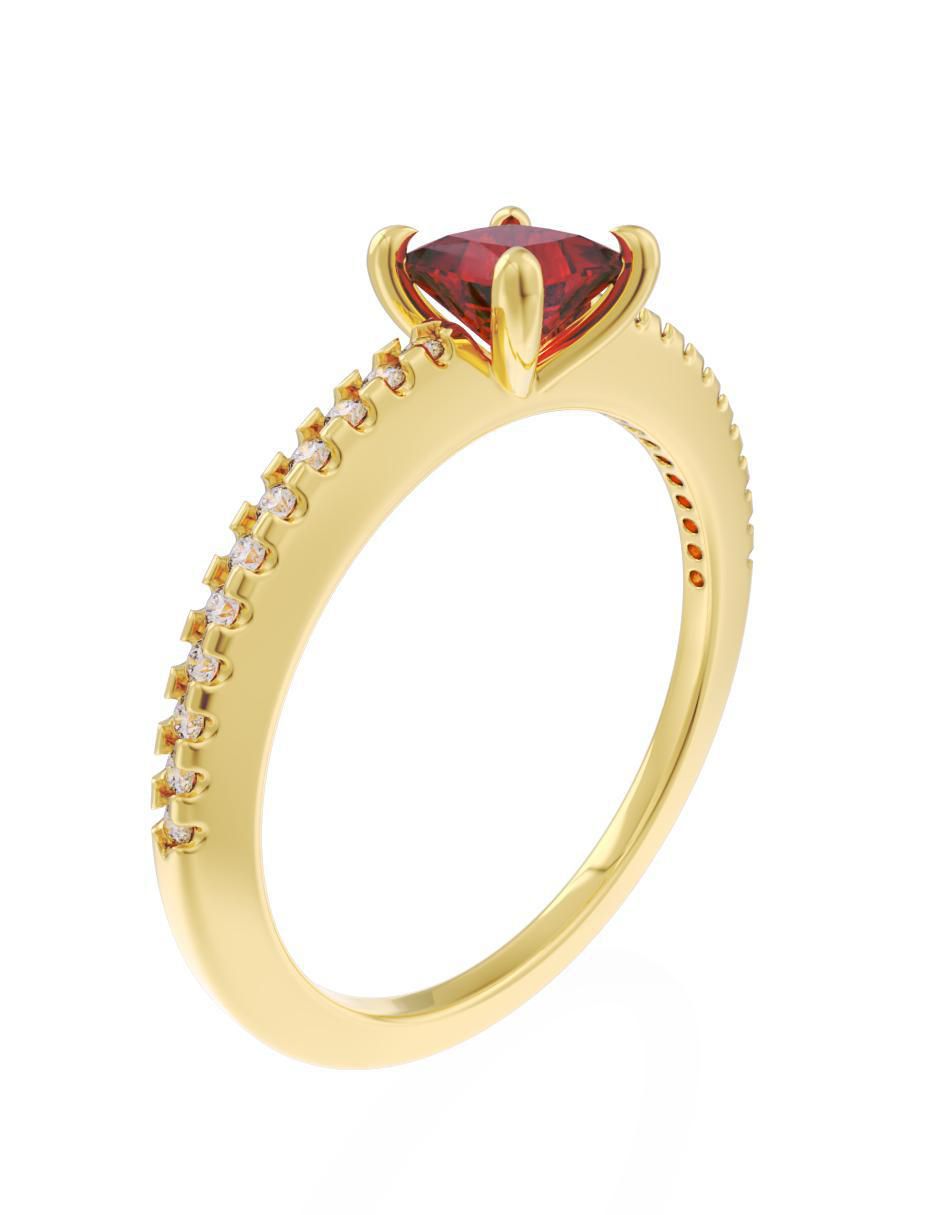 Anillo de compromiso "de" oro 10 k fonelli eternidad zirconia