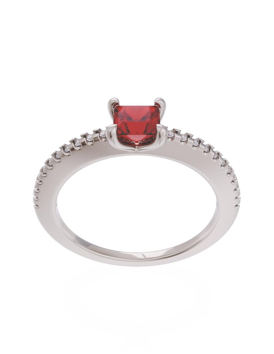 Anillo de compromiso de oro 10 k Eternidad 2