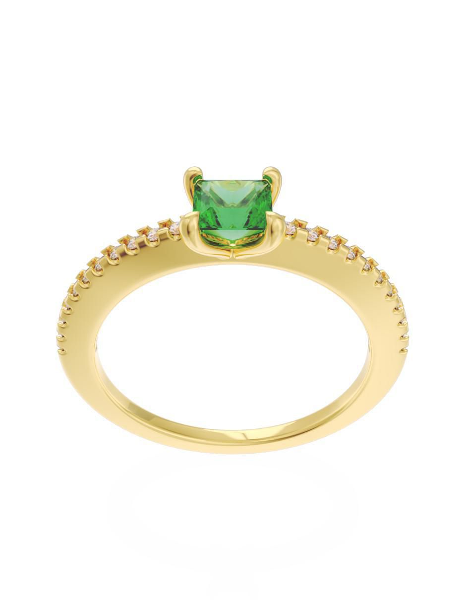 Anillo de compromiso "de" oro 10 k fonelli eternidad zirconia