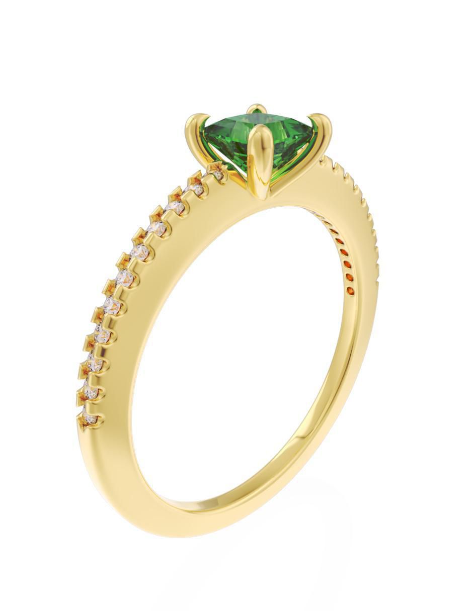 Anillo de compromiso "de" oro 10 k fonelli eternidad zirconia