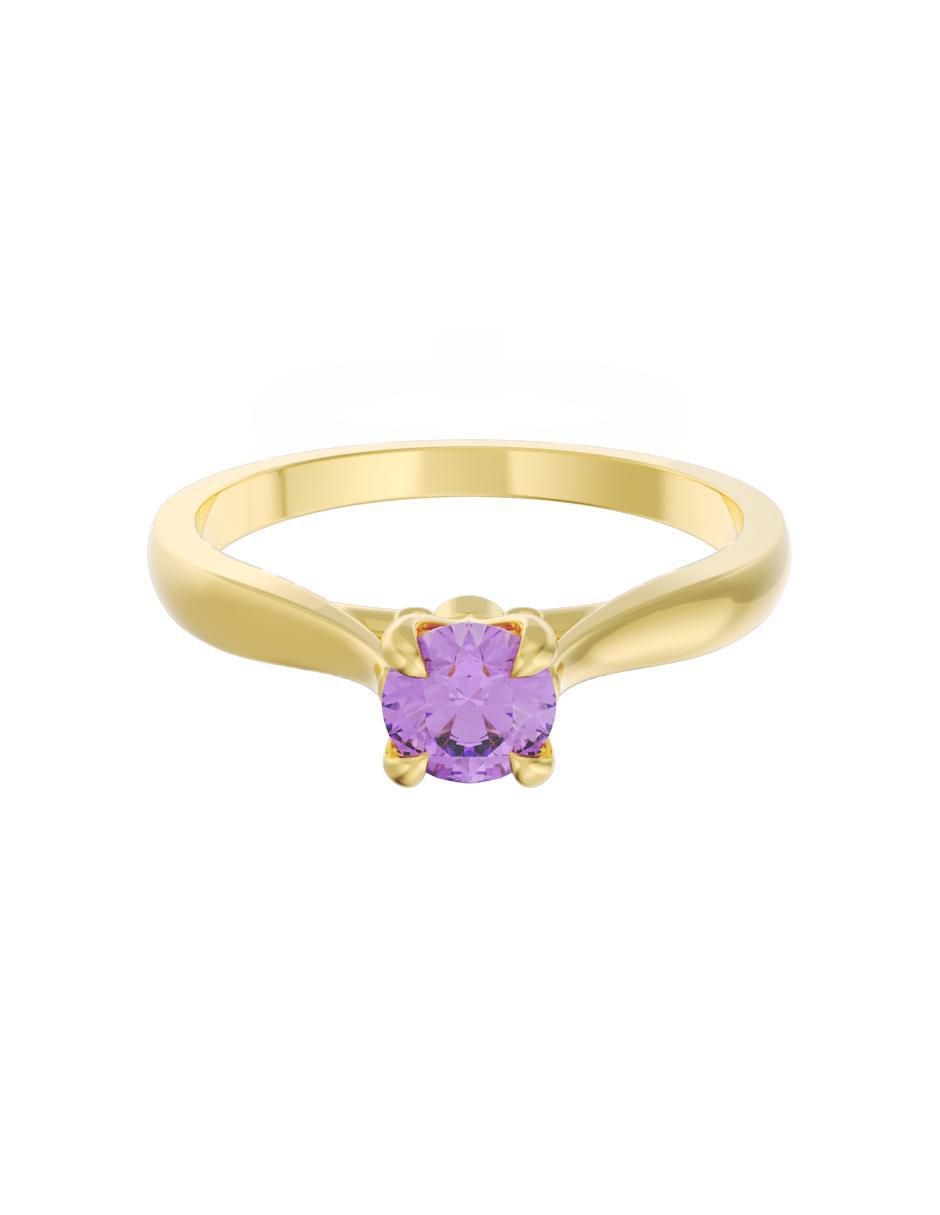 Anillo de compromiso de oro 10 k Eternidad