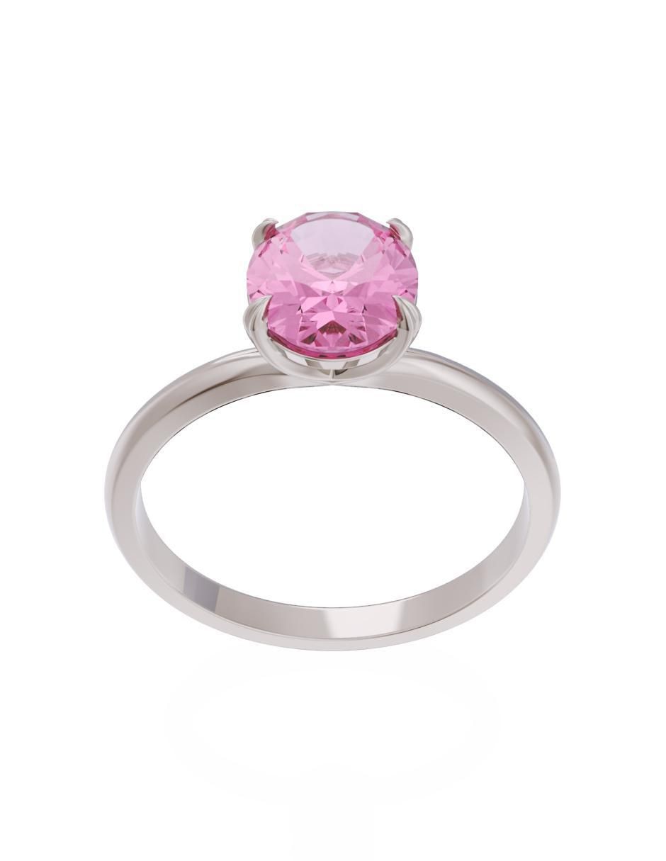 Anillo de compromiso de oro 10 k Eternidad 2