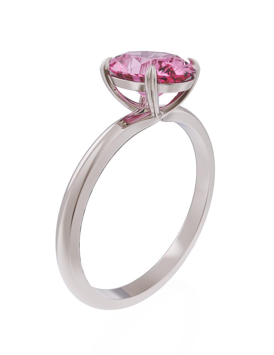 Anillo de compromiso de oro 10 k Eternidad 3