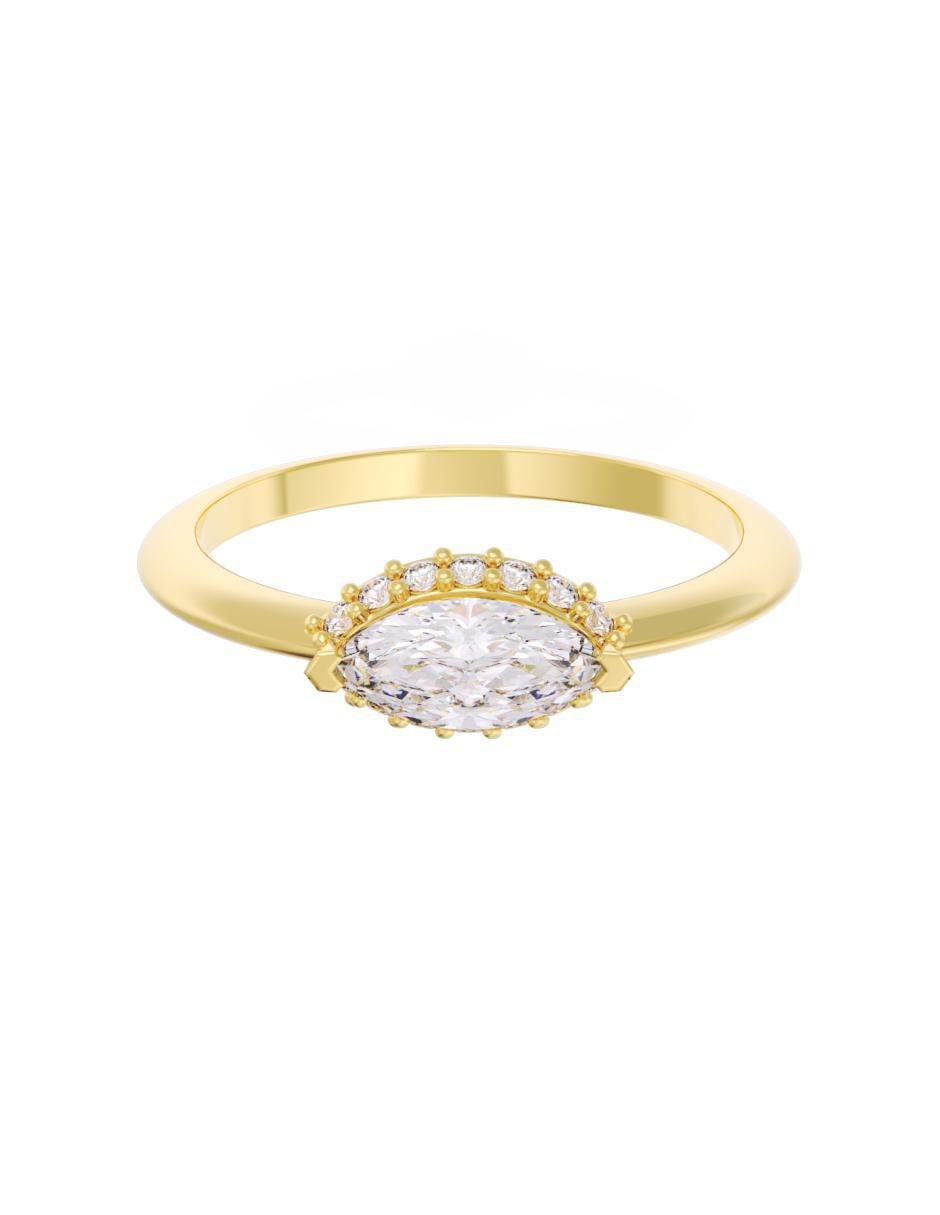Anillo de compromiso de oro 10 k Eternidad