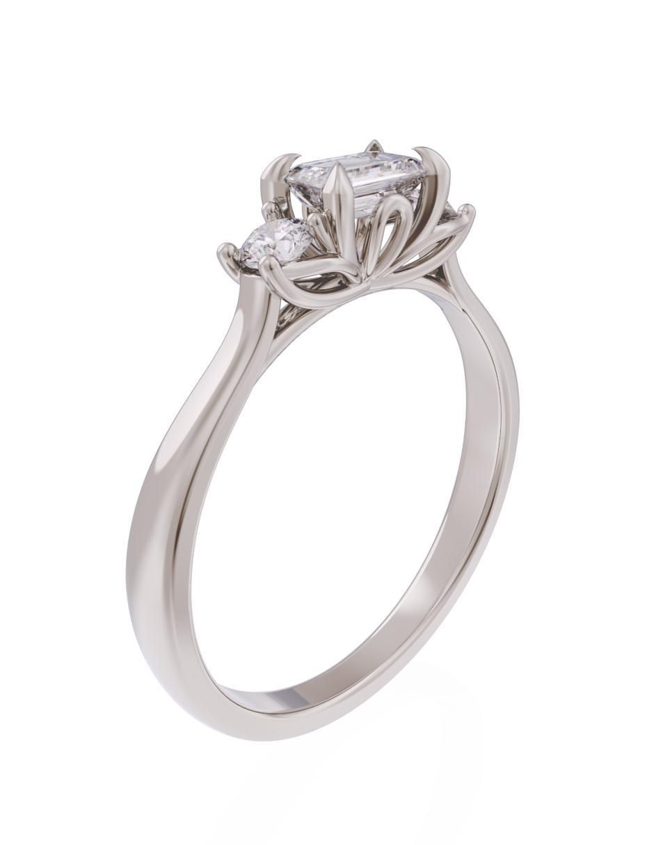 Anillo de compromiso 10 k Eternidad 3