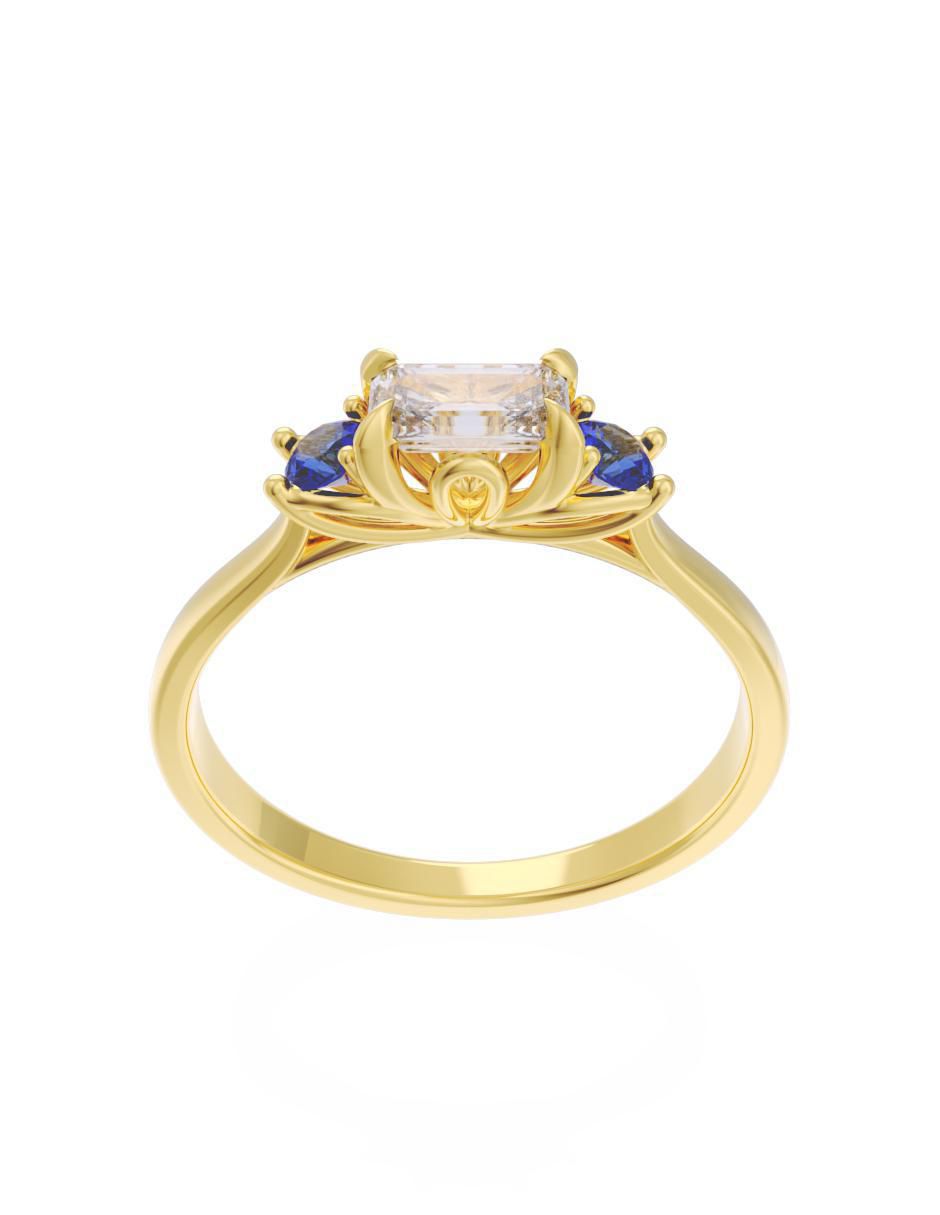 Anillo de compromiso "de" oro 10 k fonelli eternidad zirconia