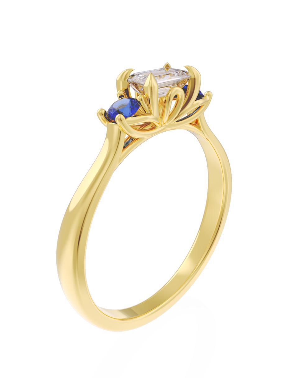 Anillo de compromiso "de" oro 10 k fonelli eternidad zirconia
