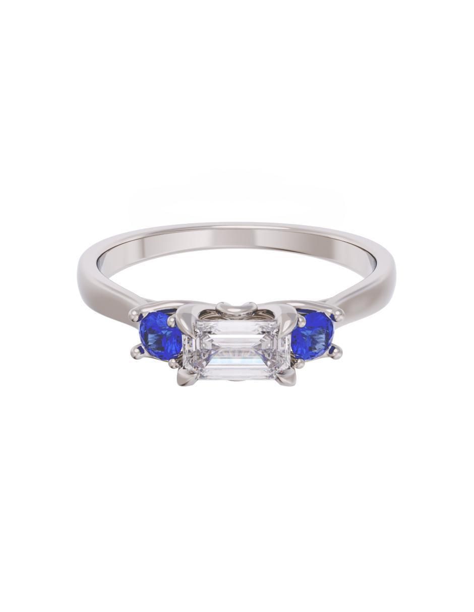 Anillo de compromiso de oro 10 k Eternidad