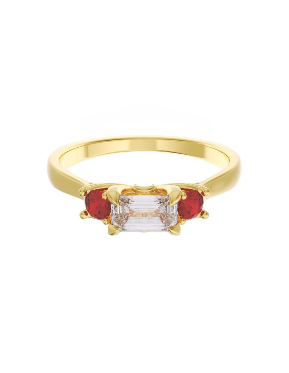 Anillo de compromiso de oro 10 k Eternidad 2025