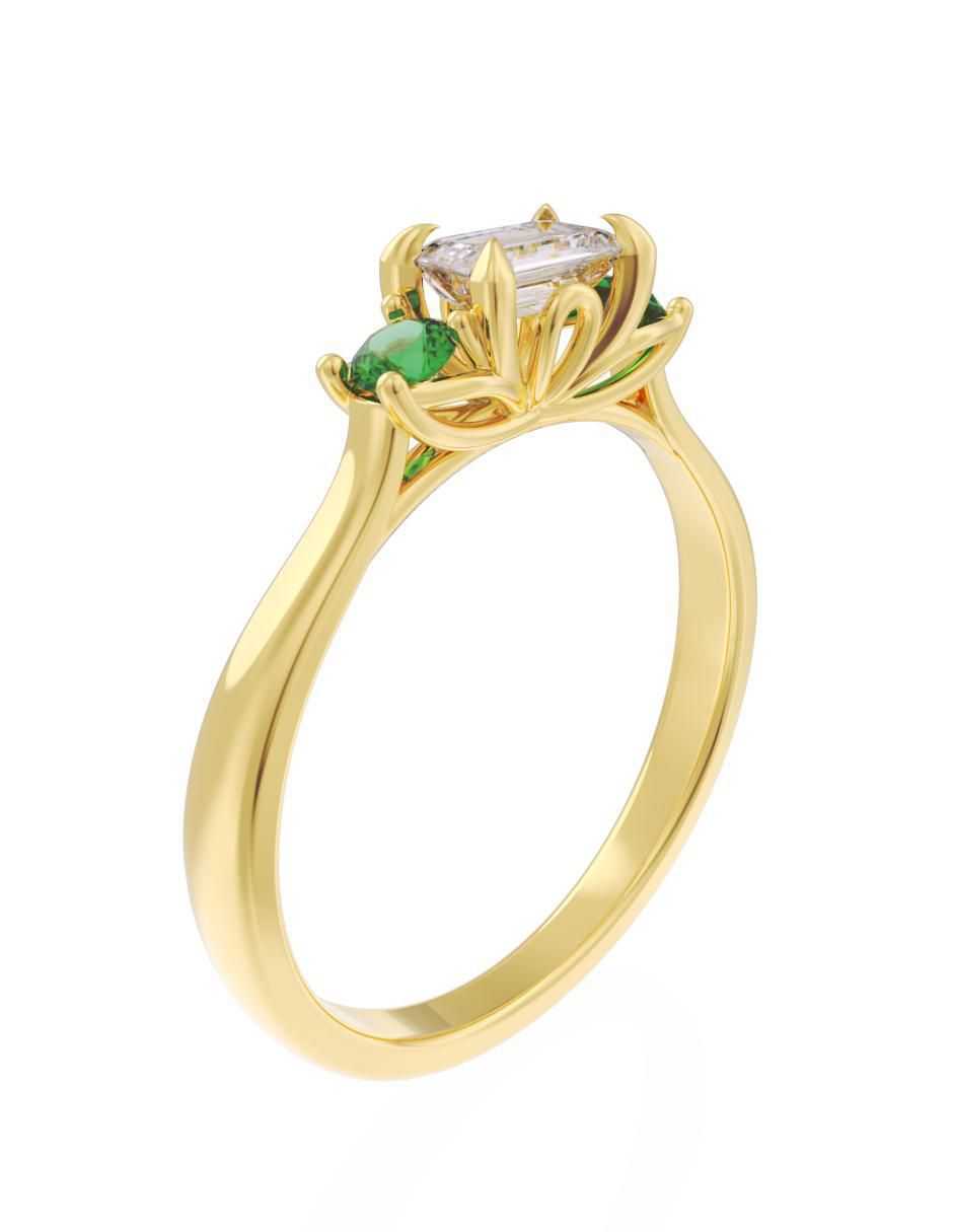 Anillo de compromiso "de" oro 10 k fonelli eternidad zirconia