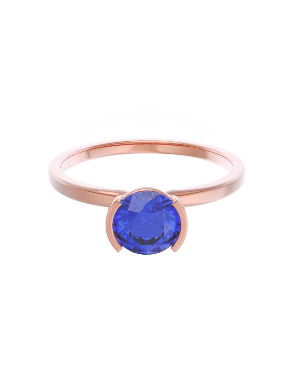 Anillo de compromiso de oro 10 k Eternidad