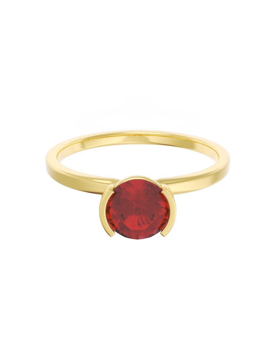 Anillo de compromiso de oro 10 k Eternidad