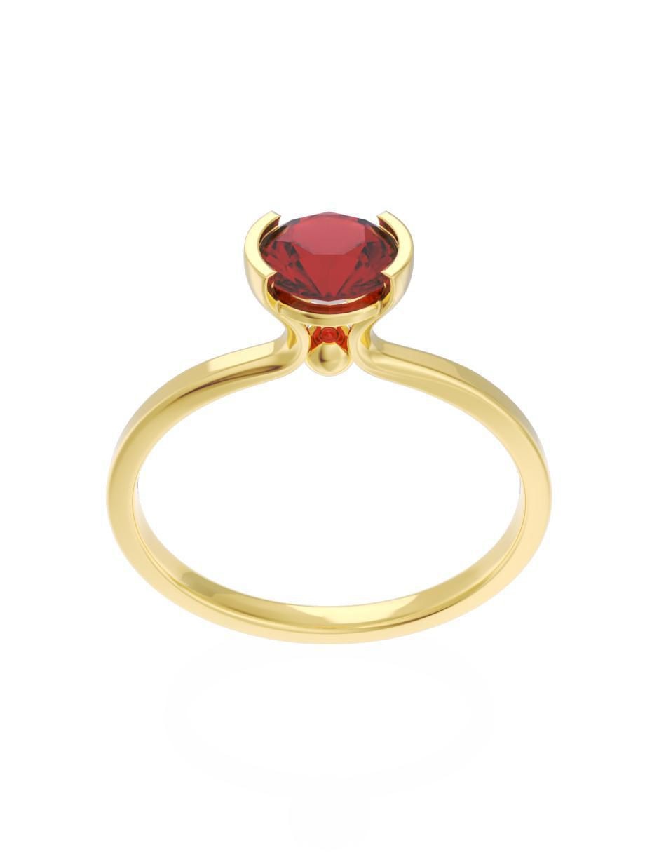 Anillo de compromiso "de" oro 10 k fonelli eternidad zirconia