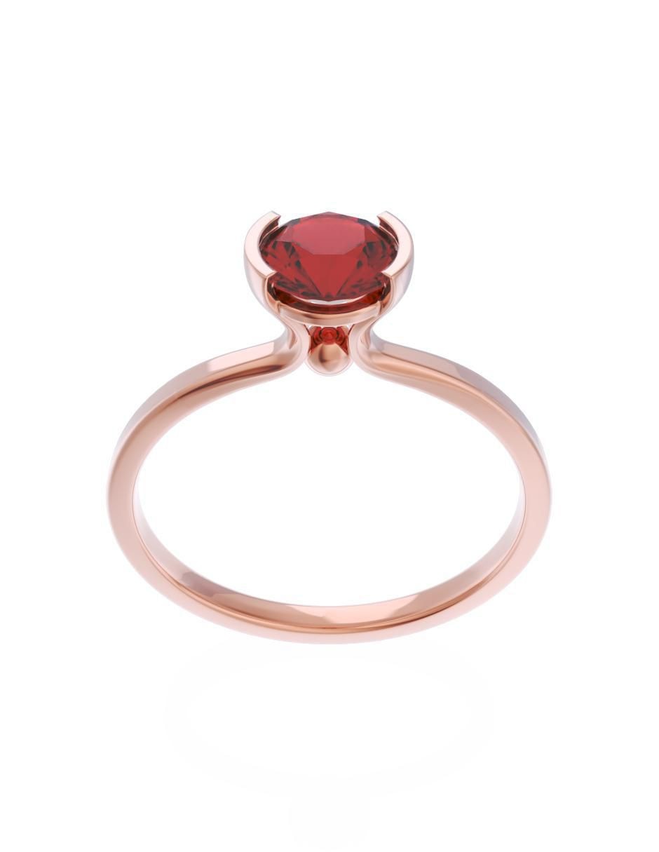 Anillo de compromiso de oro 10 k Eternidad 2