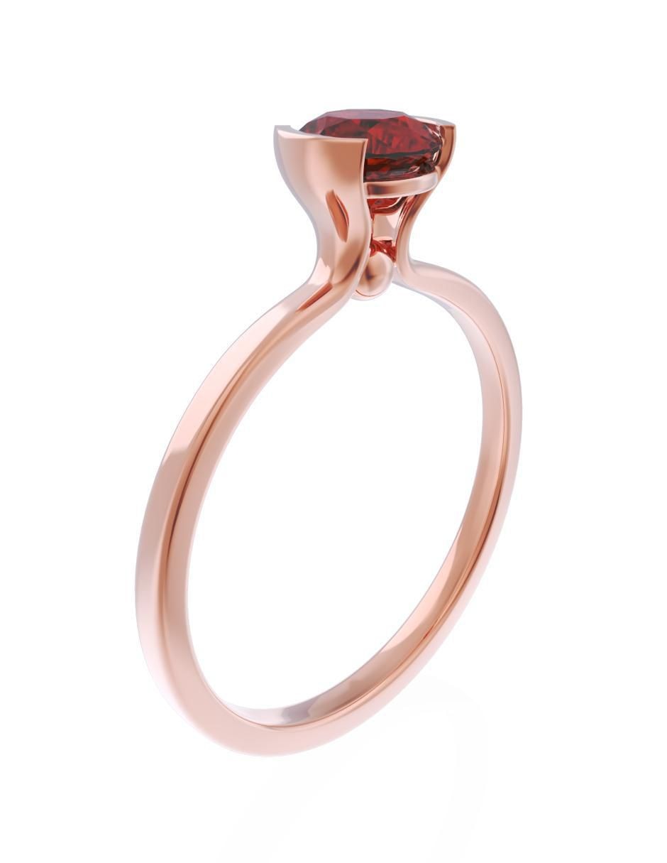 Anillo de compromiso de oro 10 k Eternidad 3