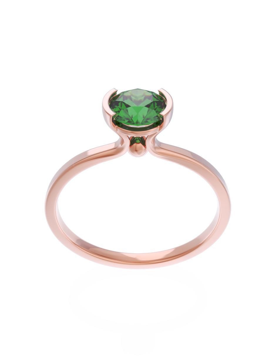 Anillo de compromiso de oro 10 k Eternidad 2
