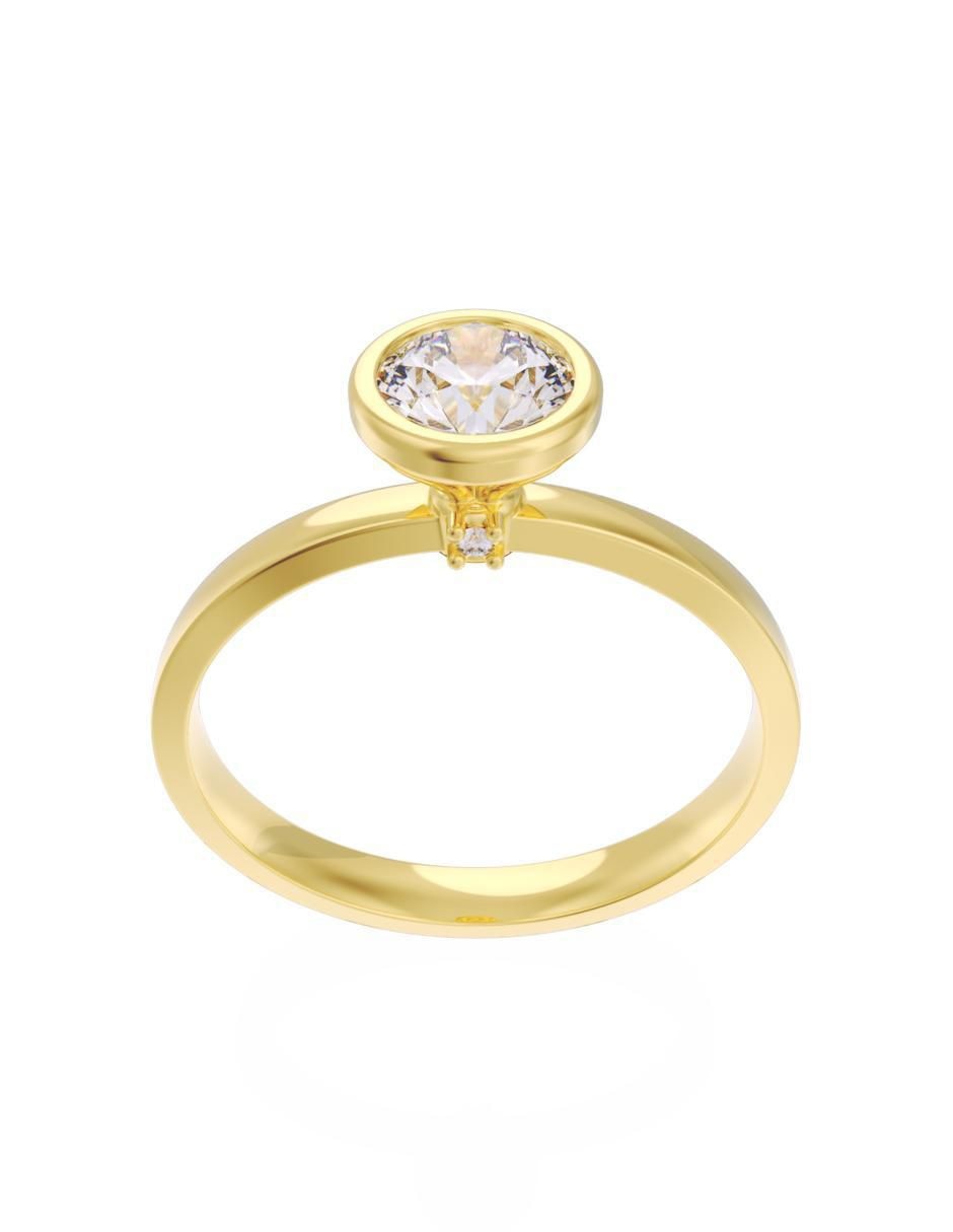Anillo de compromiso "de" oro 10 k fonelli eternidad zirconia