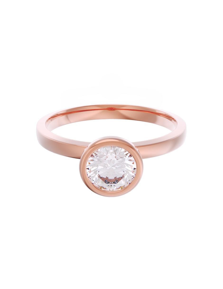 Anillo de compromiso de oro 10 k Eternidad