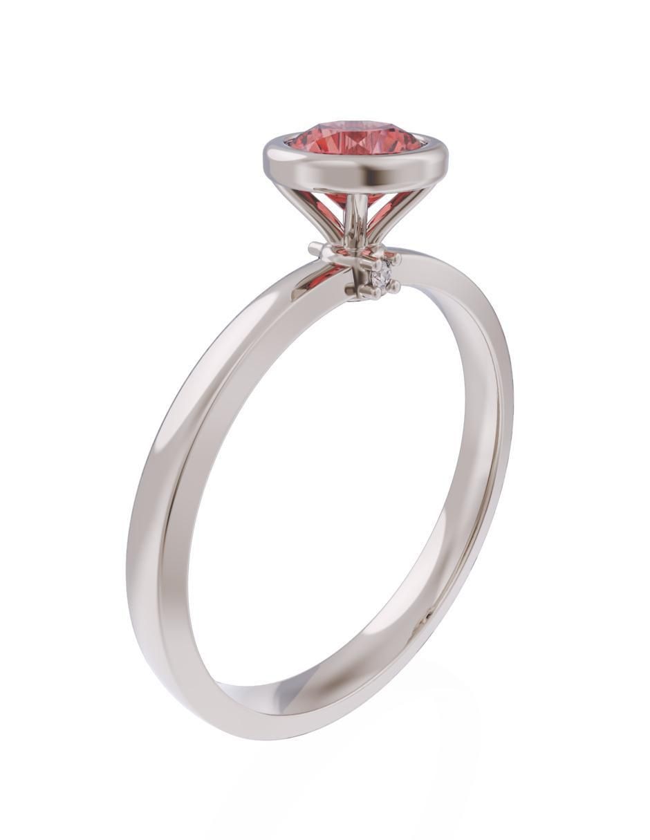Anillo de compromiso de oro 10 k Eternidad 2025 3