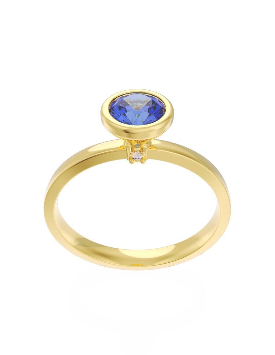 Anillo de compromiso "de" oro 10 k fonelli eternidad zirconia