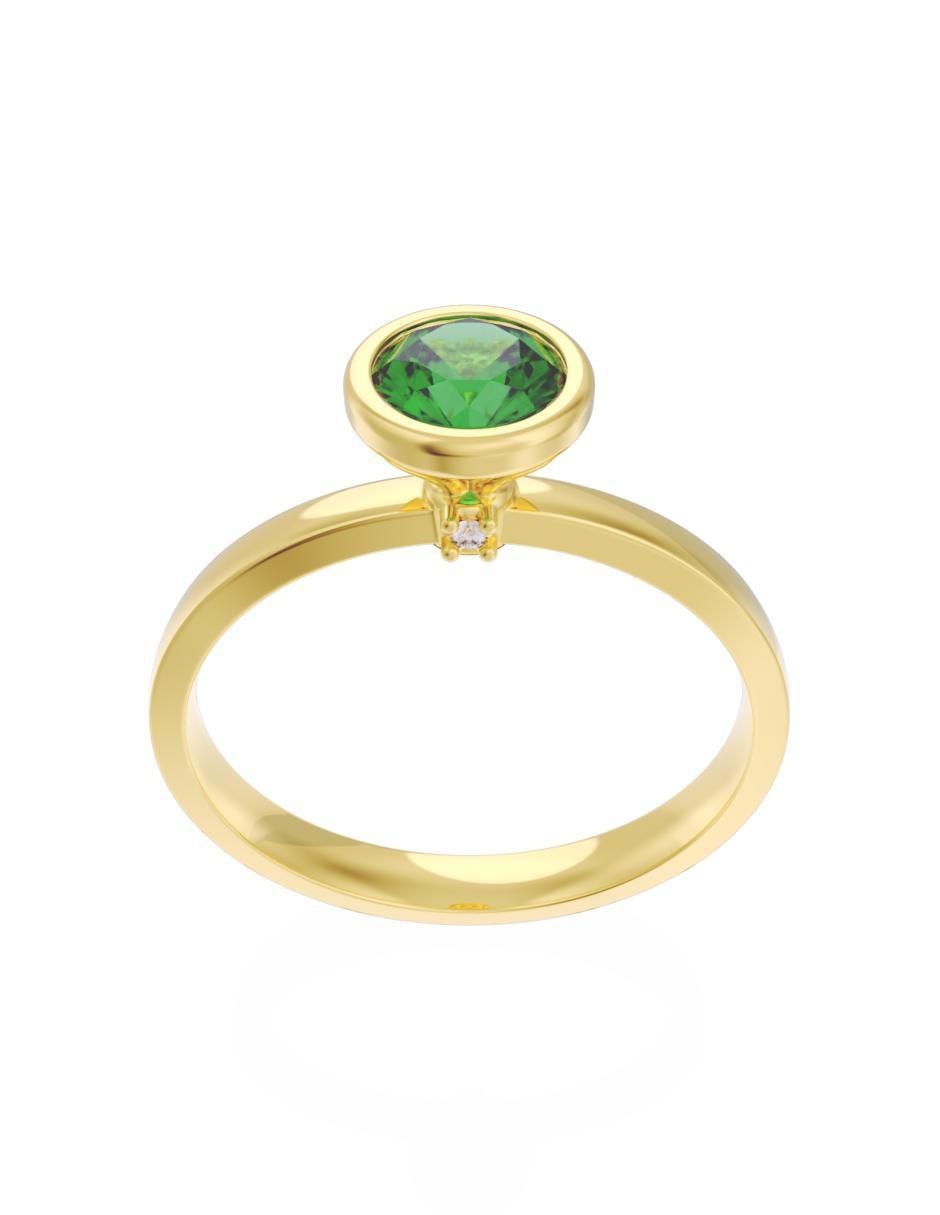 Anillo de compromiso "de" oro 10 k fonelli eternidad zirconia