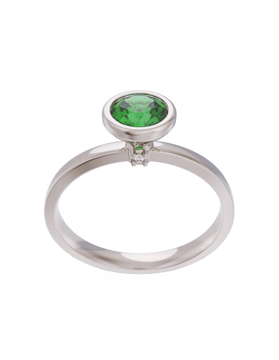 Anillo de compromiso de oro 10 k Eternidad 2