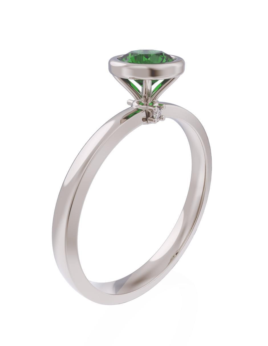 Anillo de compromiso de oro 10 k Eternidad 3