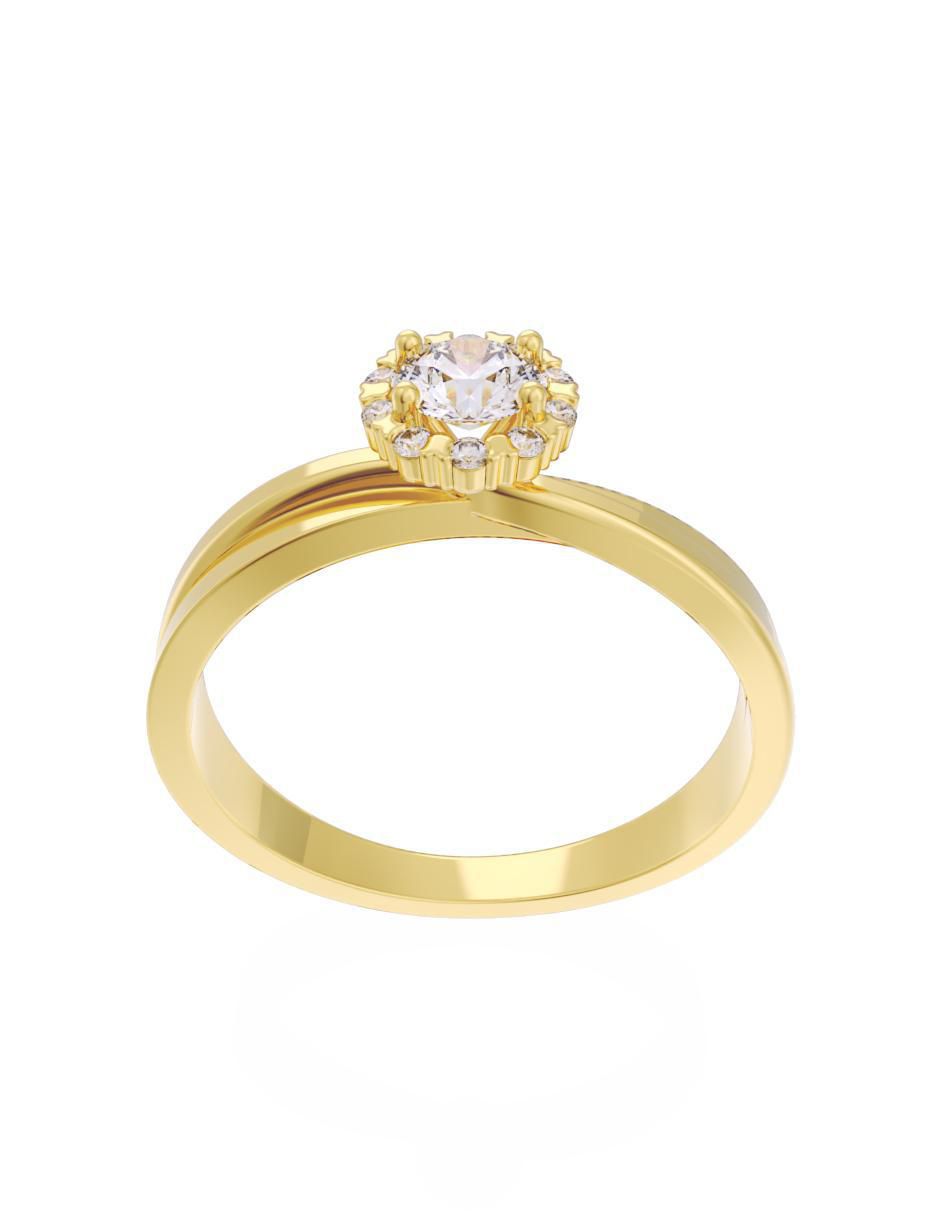 Anillo de compromiso de oro 10 k Eternidad 2025 2