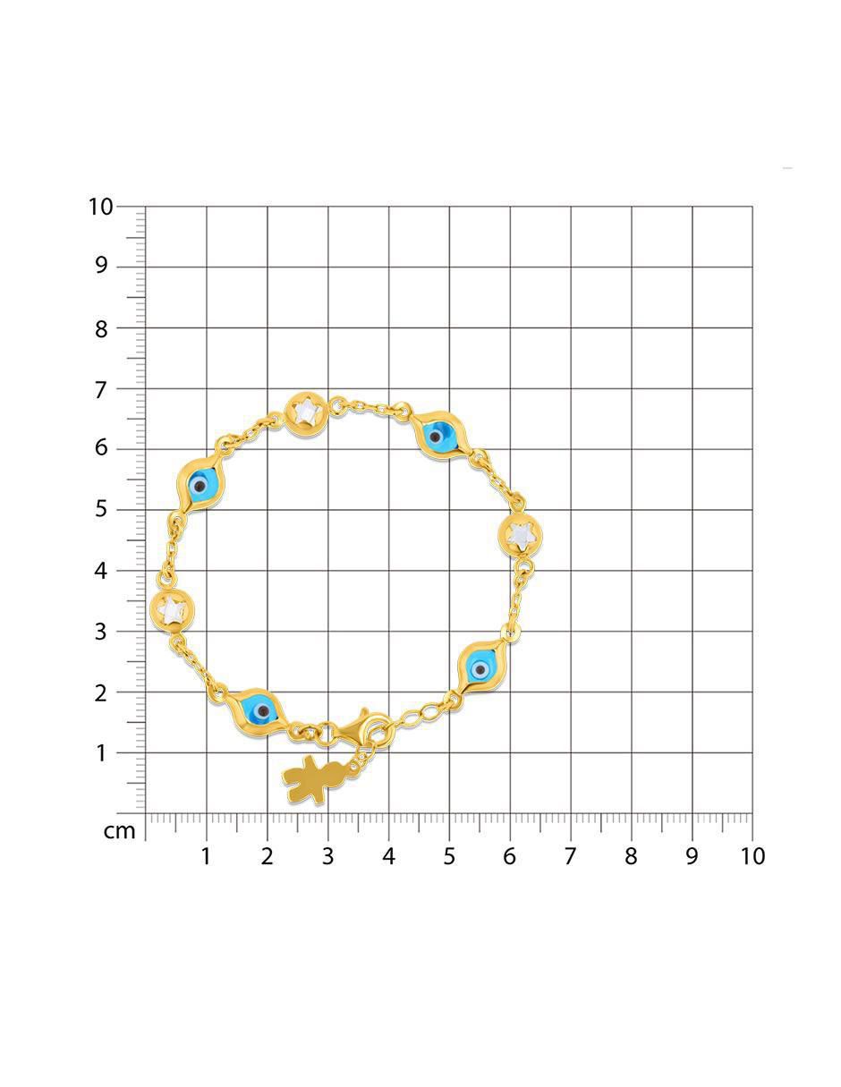 Pulsera de oro amarillo 14 K con acabado brillante 4